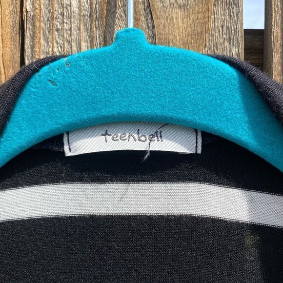 Teenbell Striped Open Front Cardigan Black and White Size XS - Picture 4 of 4
